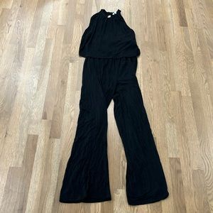 BB Dakota Women’s Black Rayon Comfy Sleeveless Full Length Open Back Jumpsuit